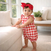 Load image into Gallery viewer, Red Gingham Romper
