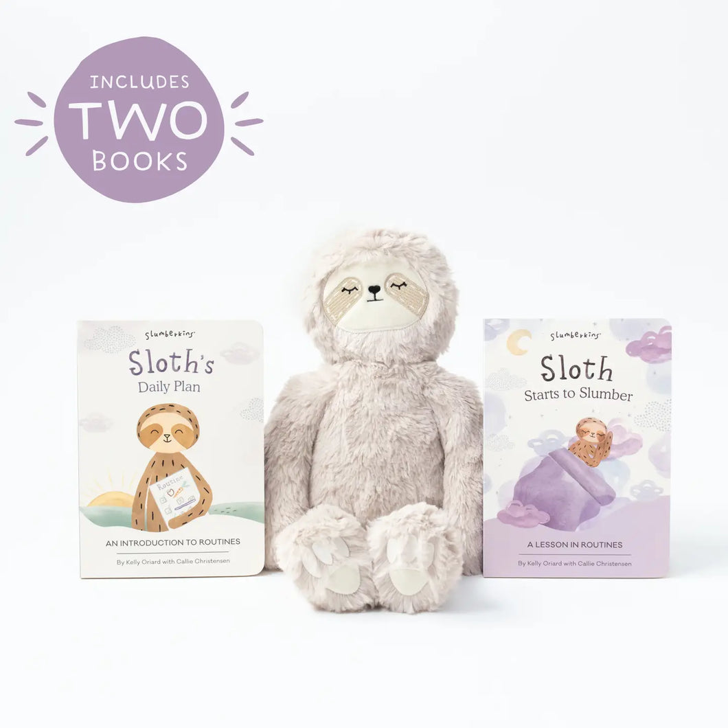 Sloth's Routines Plush Set - with 2 books