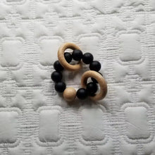 Load image into Gallery viewer, Silicone Beech Wood Bracelet Rattle Teether
