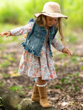Load image into Gallery viewer, Denim Vest + Dress Set
