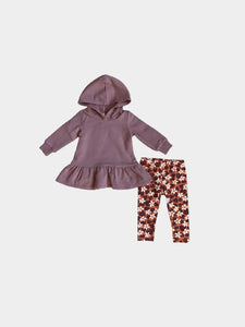 Girls Fleece Peplum Top & Legging
