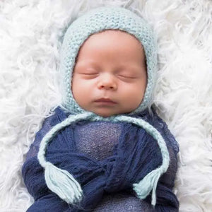 Newborn Baby Angora Knit Bonnet