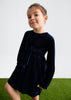 Girl Pleated Velvet Dress
