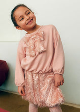Load image into Gallery viewer, Girl Sequin Fringe Skirt Set
