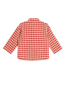 Woven Plaid Long Sleeve Button Up