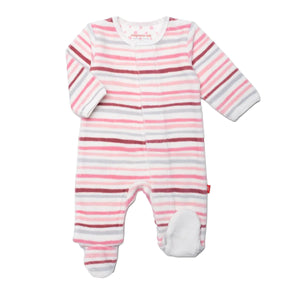 Baby Girls Velour Footie