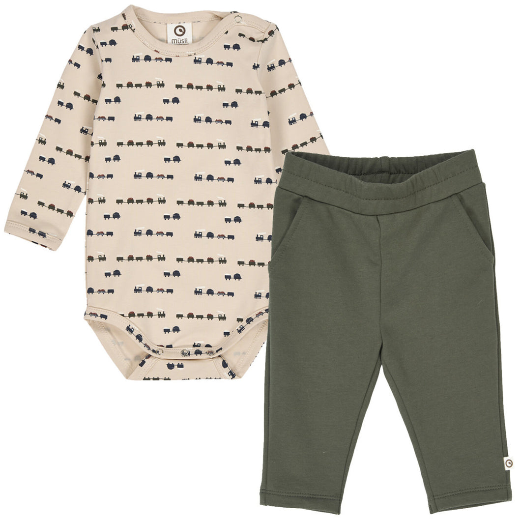Baby Boy Train Pant Set
