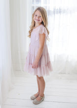 Load image into Gallery viewer, Phoebe Short Sleeve Soft Tulle &amp; Sparkling Knit Dress
