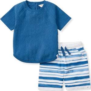 Watercolors Stripes Toddler Short Set