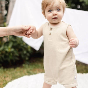 Neutral Terry Romper