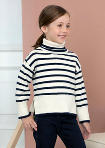 Striped Turtleneck Sweater