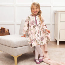 Load image into Gallery viewer, Floral Stitchery Ruffle Dress
