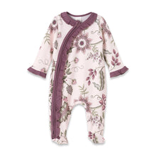 Load image into Gallery viewer, Floral Stitchery Ruffle Zipper Romper
