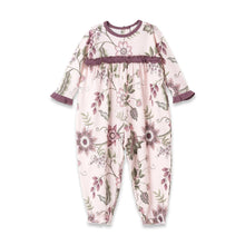 Load image into Gallery viewer, Floral Stitchery Empire Waist Romper
