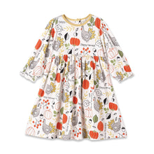 Load image into Gallery viewer, Thanksgiving Turkey Ruffle Dress
