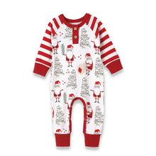 Load image into Gallery viewer, Here Comes Santa Henley Romper
