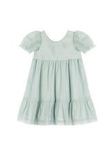 Load image into Gallery viewer, Ivy Puff Sleeve Soft Tulle &amp; Sparkling Knit Dress
