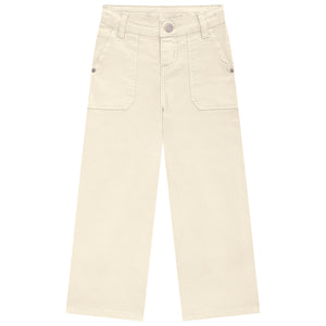 Girls Beige Wide Leg Pant
