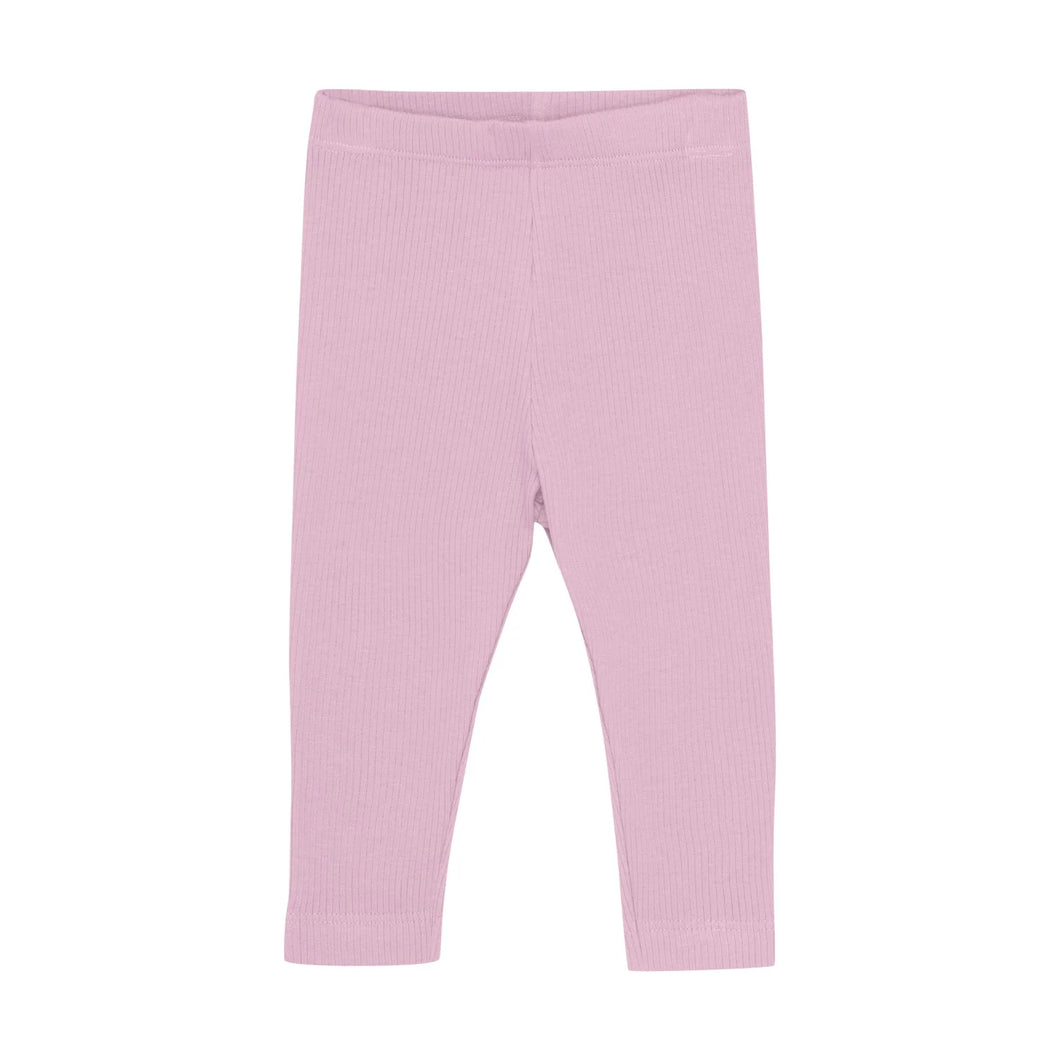 Pink Ribbed Leggings