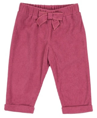 Magenta Corduroy Pants w/ Bow