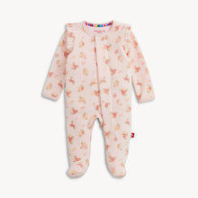 Load image into Gallery viewer, Floral Velour Footie
