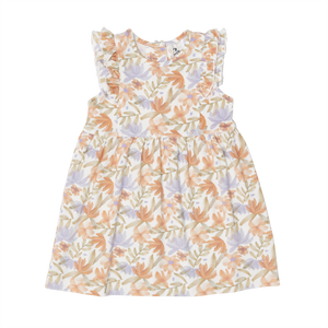 Cream Floral Modal Dress