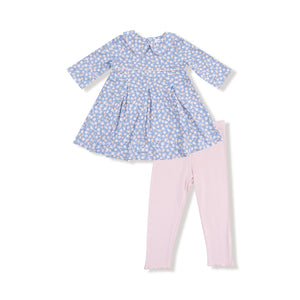 Calico Smocked Top & Pant Set