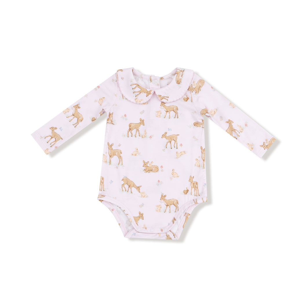 Peter Pan Collar Body Suit- Little Fawn