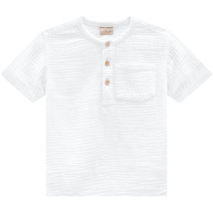 Boys Woven White / Green Set