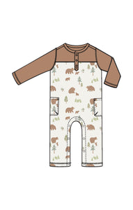 Sweet Brown Bear Romper