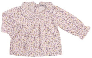 Ruffle Collar Floral Tee