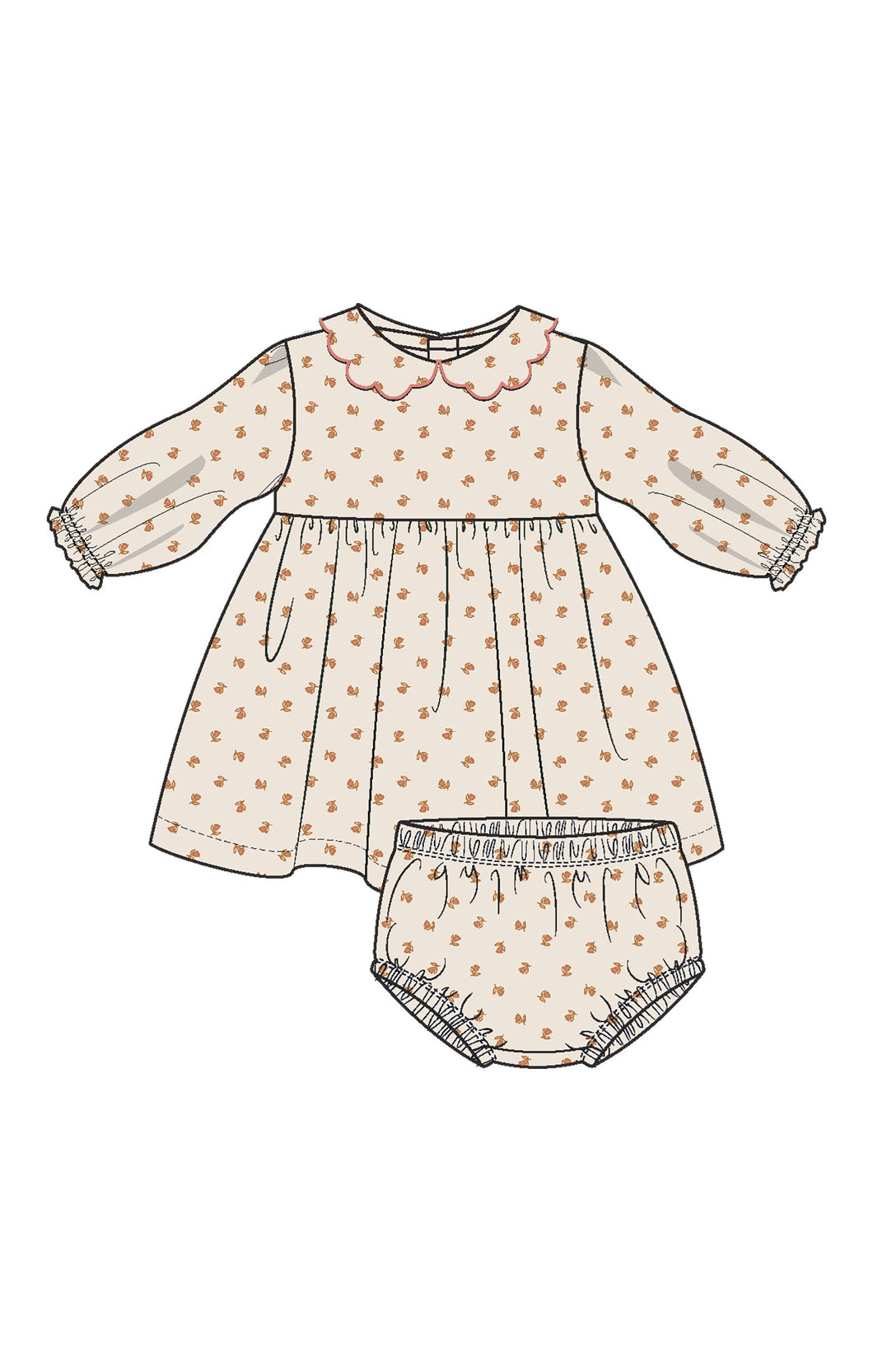 Petite Flower Dress w/Bloomer