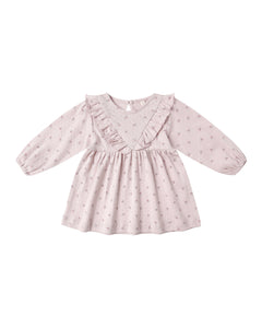 Lilac Ditsy Ruffle Dress