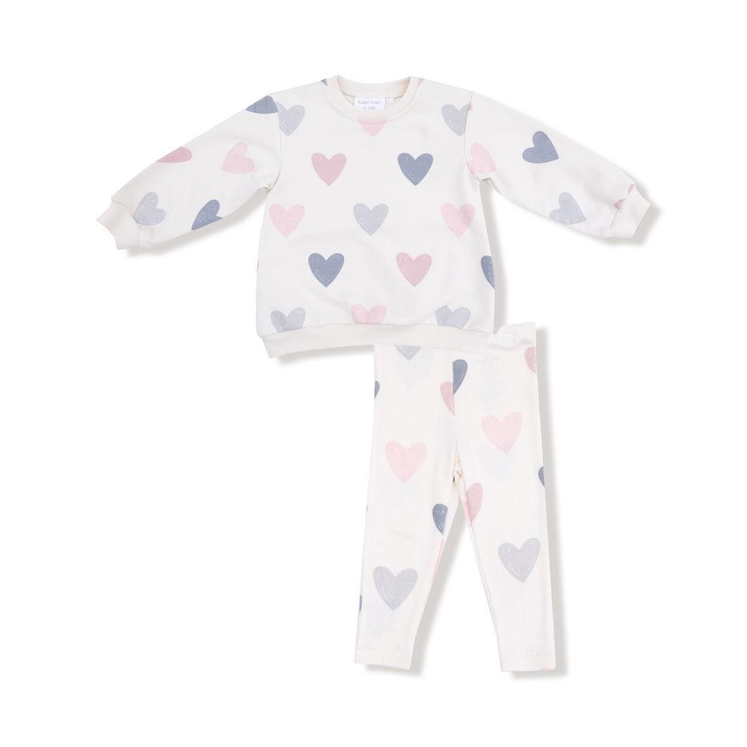 Heart Sweatshirt & Legging Set