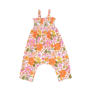 Boho Floral Smocked Romper