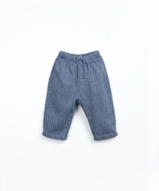 Blue Patterned Sweatpants