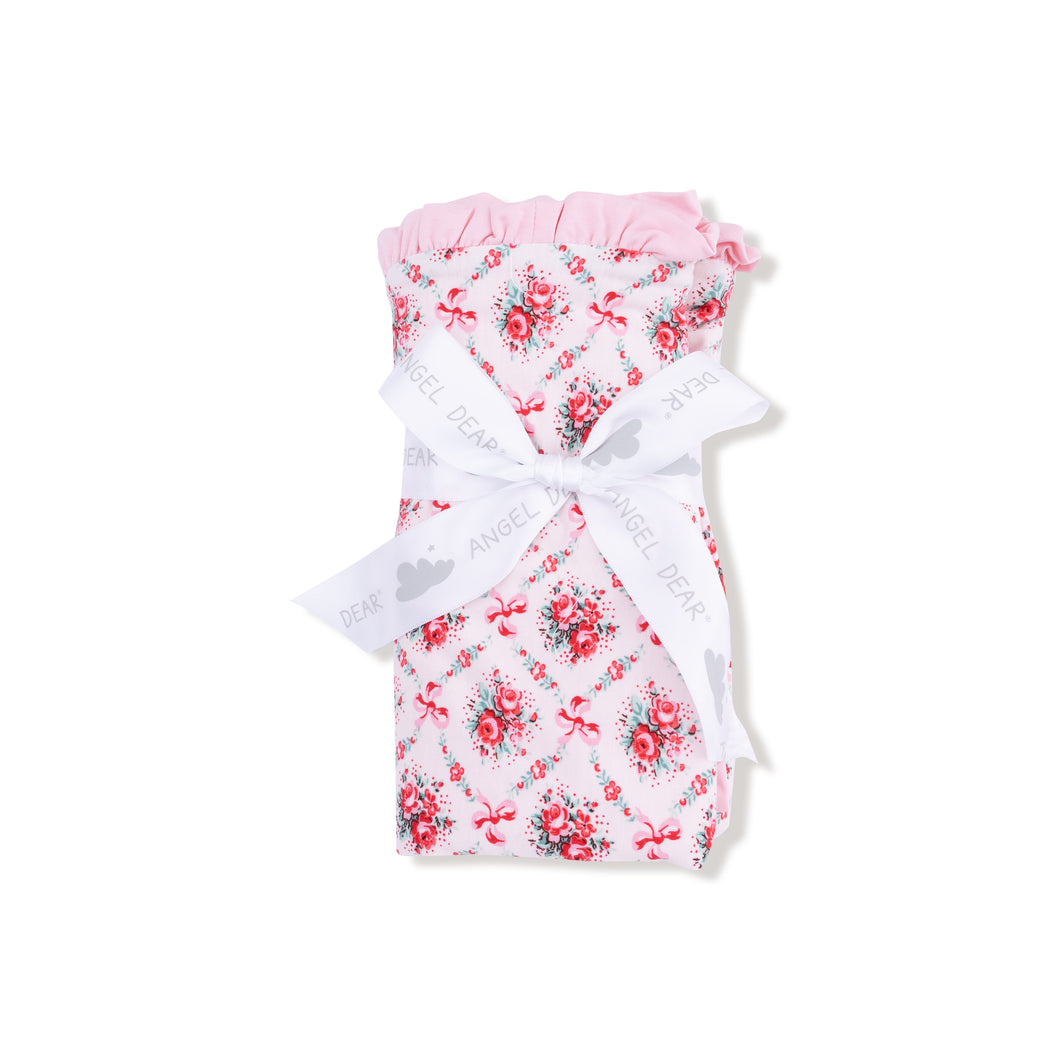 Rose Bow Ruffle Blanket