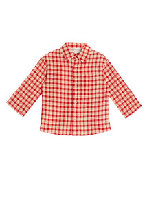 Woven Plaid Long Sleeve Button Up