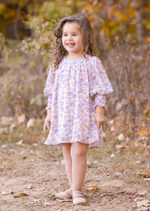 Lavender Dew Crepe Chiffon Dress