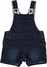 Load image into Gallery viewer, Baby Denim Effect Shortie Overalls
