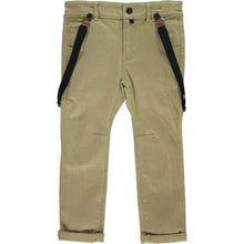 Load image into Gallery viewer, Olive Trousers with Removable Suspenders
