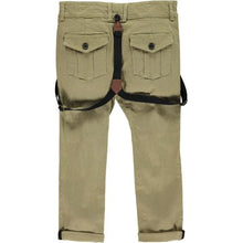 Load image into Gallery viewer, Olive Trousers with Removable Suspenders
