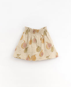 Fig Print Jersey Cotton Skirt