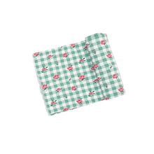 Load image into Gallery viewer, Gingham Roses Swaddle
