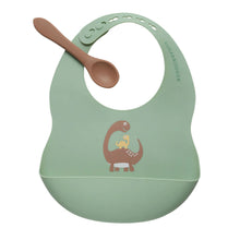 Load image into Gallery viewer, Silicone Bib &amp; Spoon Set
