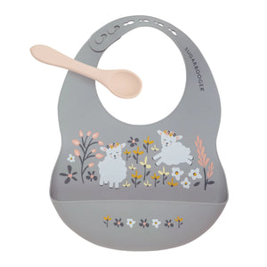 Silicone Bib & Spoon Set