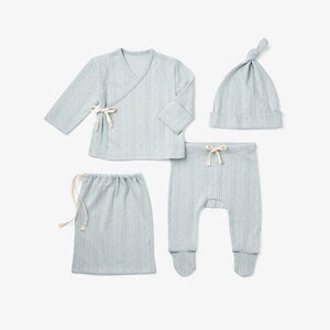 Blue Pointelle Take Me Home Bag Set