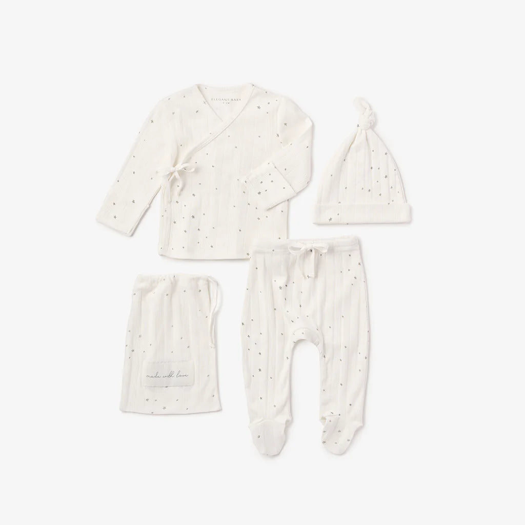 White Celestial Layette TMH Bag Set