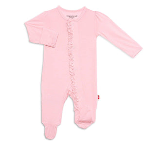 Solid Color Ruffle Footie