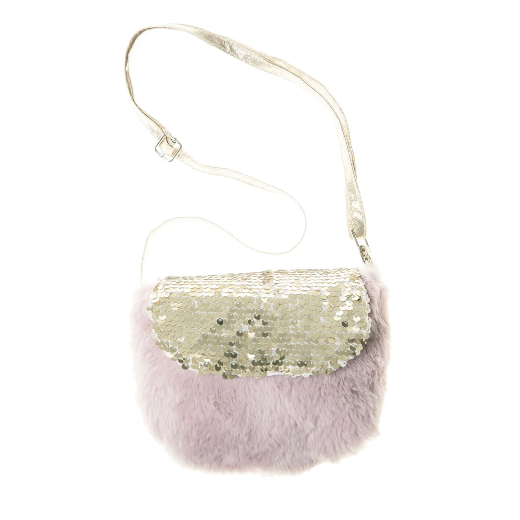 Shimmer Sequin Fur Bag